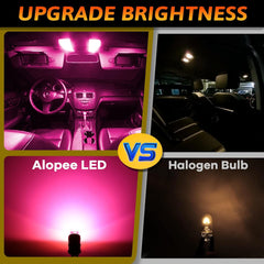 Alopee 30-Pack Mini 194 Led Light Bulb Acrylic T10 Wedge Led Light Bulb DC 12V Replacement Bulb for 194 168 T10 2825 W5W Car Instrument Panel Light License Plate Light Marker Light