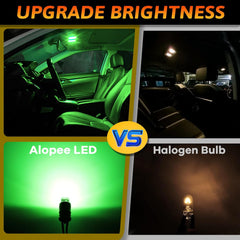 Alopee 30-Pack Mini 194 Led Light Bulb Acrylic T10 Wedge Led Light Bulb DC 12V Replacement Bulb for 194 168 T10 2825 W5W Car Instrument Panel Light License Plate Light Marker Light