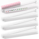 Mahjong Racks with Pushers Set of 4, All in One Acrylic Mahjong Pushers and Racks, Portable American Mahjong Accessories