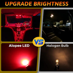 Alopee 30-Pack Mini 194 Led Light Bulb Acrylic T10 Wedge Led Light Bulb DC 12V Replacement Bulb for 194 168 T10 2825 W5W Car Instrument Panel Light License Plate Light Marker Light