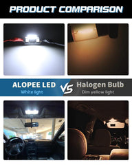 31mm DE3175 LED Festoon Bulbs, DE3022 DE3023 LED Bulbs,9-28V 2016 9SMD Warm White No Polarity Canbus Error Free Festoon Bulbs for Car Interior Dome Map Courtesy Trunk Light (6pack)