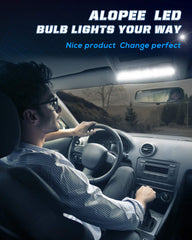 Alopee W5W 501 T10 194 White LED Bulbs 12V 5SMD 5050 Chips 7000K Replacement Bulbs For Map Dome Courtesy License Plate Dashboard Side Marker Light (20Pack)