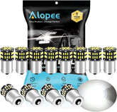 ALOPEE 1156 LED Bulb Bright White 1141 LED Bulb DC 12V 1156 Bulb Replacement for 1156 7506 1141 1003 RV LED Lights Interior Camper Light Bulbs Trailer Boat RV Light Bulbs 3014 54SMD, Pack of 12