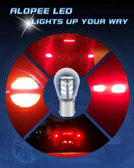 2パック1156BA15S 1141 1003 7506 1073非常に明るい赤色LEDライト9-30V-DC、2835 33テールブレーキライトランプ用SMD交換用電球