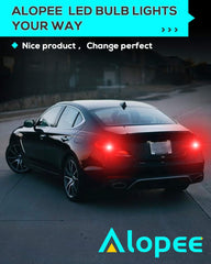 4パックアップグレードされた赤912921LEDテールブレーキライト電球ハイパワー401445-SMDチップセット非極性CANbusエラーフリーT15906 W16W for High Mount / 3rd Brake Light 12V-18V DC