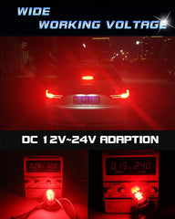 2パック1156BA15S 1141 1003 7506 1073非常に明るい赤色LEDライト9-30V-DC、2835 33テールブレーキライトランプ用SMD交換用電球