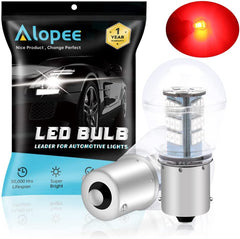 Paquete de 2 1156 BA15S 1141 1003 7506 1073 Luz LED roja extremadamente brillante 9-30 V-DC, 2835 33 SMD Bombillas de repuesto para luces de freno traseras