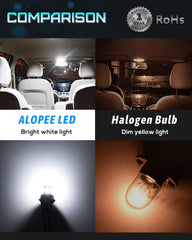 194 LED電球スーパーブライトホワイト6000K、T10 LED電球、168 LED電球、エラーフリー無極性921 2825W5W用LED電球158501カードームマップ計器ライセンスプレートライトDC12V、10個入りパック