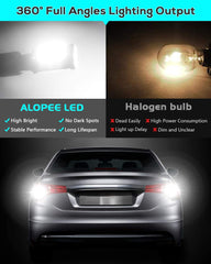 4パックアップグレードホワイト912921LEDバックアップ電球ハイパワー401445-SMD非極性CANbusエラーフリーT15906バックアップリバースライト用T15906W16Wハイマウント/ 3番目のブレーキライト12V-18VDC