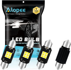 4-Pack 1,72” 41MM 211-2 569 578 Extremt Vit 350Lumens 3020 Chipset 6SMD Non-Polarity Canbus Felfri LED Festoon-lampor för interiör bilbelysning Nummerskylt Kupolkarta Dörr med tillstånd