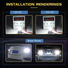 2パック1156BA15S 1141 1003 75061073白色LEDライト9-30V-DCインテリアRV用交換用電球キャンピングカーブレーキテールバックアップリバースバルブデイランニングライト