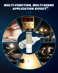 20パックウォームホワイト3000KスーパーブライトT10921 194 42-SMD3014チップセット12Vカー用LED交換用バルブRVインテリアトレーラーライトバックアップリバースLEDライトバルブサイドマーカーライト