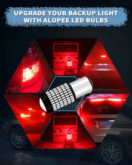 2パック1157BAY15D9V-30V赤非常に明るい600ルーメン3014144 SMD LED(プロジェクター付き)-テールブレーキライトLED電球用の交換用1016 1034 7528 2057 2357