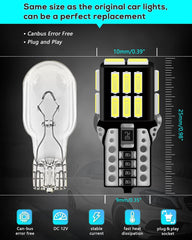 180Lums Bright White 4014 24SMD Luce LED per Stock#194 168 158 2825 501 175 W5W Luce di backup Mappa Dome Marker Light Luce targa Canbus Error Free, confezione da 6, DC12V.