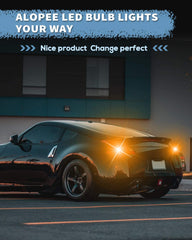 ALOPEE-2パック1156BA15Sカーターンシグナルライト-9V-30V琥珀色/黄色非常に明るい950ルーメン3014144 SMD LED(プロジェクター付き)-テールブリンカーLEDバルブライトの交換用1141 1073 7506 1003