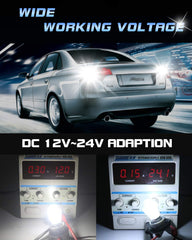 2パック1156BA15S 1141 1003 7506 1073非常に明るい白色LEDライト9-30V-DC、283533インテリアRVキャンパーテールバックアップリバースバルブデイランニングライト用SMD交換用電球