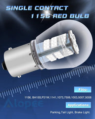 2パック1156BA15S 1141 1003 7506 1073非常に明るい赤色LEDライト9-30V-DC、2835 33テールブレーキライトランプ用SMD交換用電球