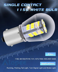 2パック1156BA15S 1141 1003 7506 1073非常に明るい白色LEDライト9-30V-DC、283533インテリアRVキャンパーテールバックアップリバースバルブデイランニングライト用SMD交換用電球