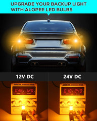 4パックアップグレードされた琥珀色/黄色912921LEDターンシグナル電球ハイパワー401445-SMDチップセット非極性CANbusエラーフリーT15906W16Wサイドマーカーブリンカーライト用12V-18VDC