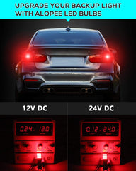 4パックアップグレードされた赤912921LEDテールブレーキライト電球ハイパワー401445-SMDチップセット非極性CANbusエラーフリーT15906 W16W for High Mount / 3rd Brake Light 12V-18V DC