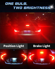 2パック10-24VDC非常に明るい赤11572057 2357 7528 BAY15D 33SMDLED電球ハロゲンランプの交換テールブレーキライトストップライト