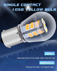 2パック1056BAU15S 7507 12496 5009 PY21W非常に明るい琥珀色/黄色のLEDライト9-30V-DC、2835 33SMDターンシグナルライト用交換用電球点滅