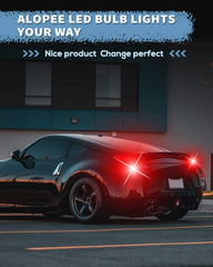 2パック1157BAY15D9V-30V赤非常に明るい600ルーメン3014144 SMD LED(プロジェクター付き)-テールブレーキライトLED電球用の交換用1016 1034 7528 2057 2357
