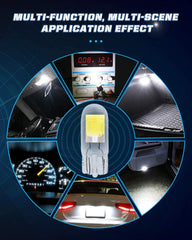 10パックT10超高輝度白色COB光源LED電球194W5W 168 2825501ハロゲン電球インテリアライトライセンスプレート電球の交換