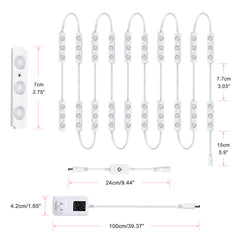 Alopee LED Mirror Lights,10FT Dimmable Mirror Lighting with 60 Leds, 7000K Cold White LED Make Up Light with EU Cable Makeup Strip Lights for Cosmetic Mirror, Bathroom