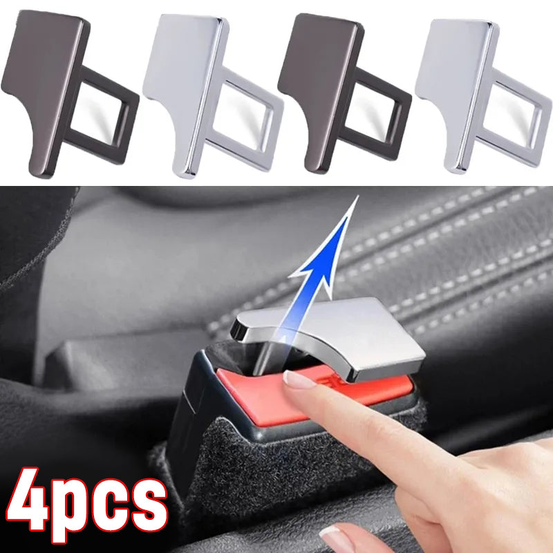 4pcs Hidden Car Seat Safety Belt Buckle Clip Metal Insert Card Auto In –  Alopee Online Store