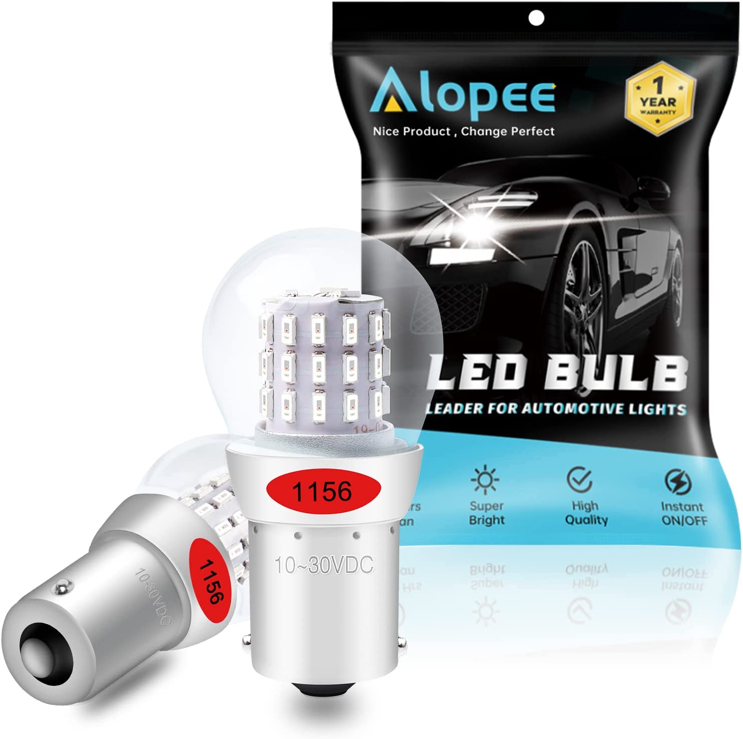 LOPEE-10~30V DC 1156 LED Bulb Red Bright 1156 Bulb Replacement for 114 –  Alopee Online Store