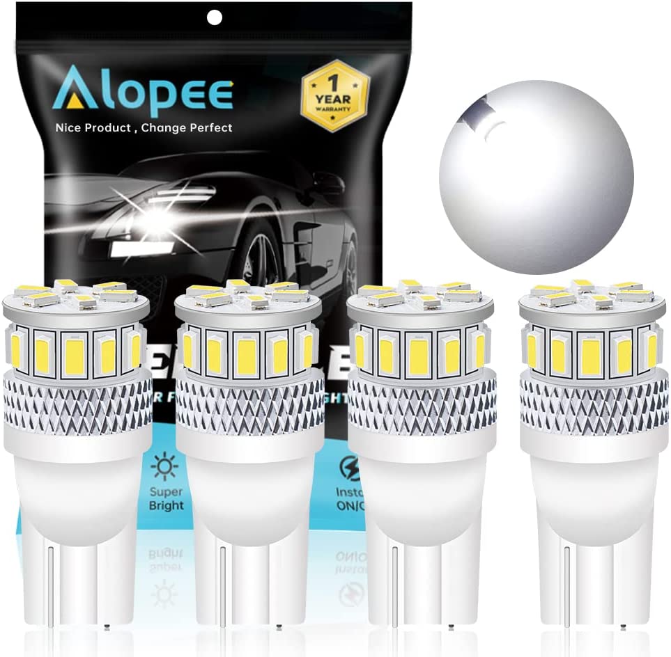 Alopee 10 Pack 194 Bulb Warm White Led 2700K Replacement for 168 194 W5W  T10 Led Bulb Car Interior Lighting RV Led Light Bulbs Under Cabinet Lights  DC