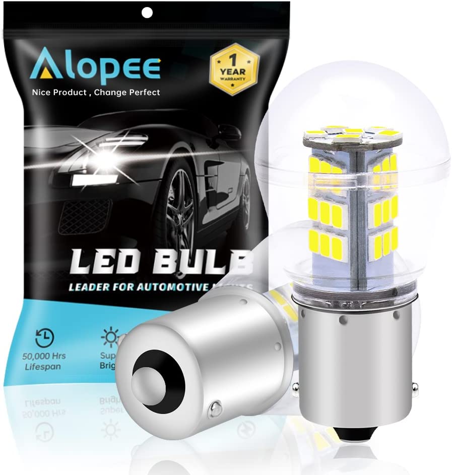 Confezione da 2 1156 BA15S 1141 1003 7506 1073 Luce LED bianca estremamente luminosa 9-30V-DC, 2835 33 Lampadine di ricambio SMD per interni RV Camper Tail Back Up Lampadine retromarcia Luce di marcia diurna