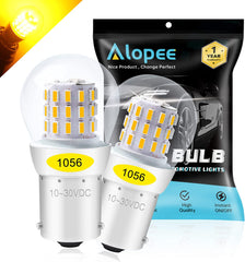 2er-Pack 1056 BAU15S 7507 12496 5009 PY21W Extrem helles Bernstein / Gelbes LED-Licht 9-30V-DC, AK-3014 39 SMD Ersatzbirnen für Blinker Rückfahrleuchten