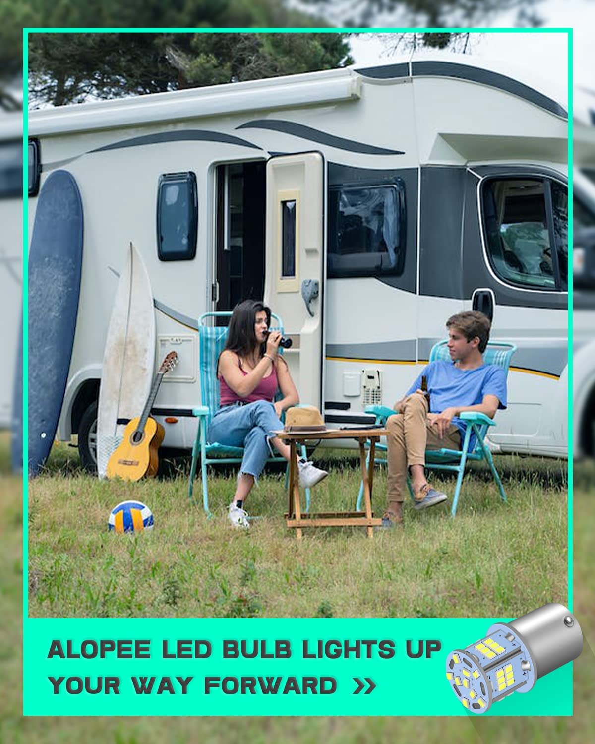 Alopee 12V DC 1156 LED Bulb White 6500K 𝐍𝐨𝐧 𝐏𝐨𝐥𝐚𝐫𝐢𝐭𝐲 1141 LED Bulb 2016-39MD 1003 1383 7506 93 Replacement Bulb for Tractor, Camper Trailer RV Interior Light, Marine Boat Light, Pack of 10